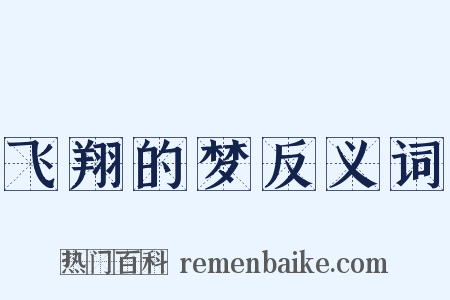 飞翔的梦反义词是什么意思的图片